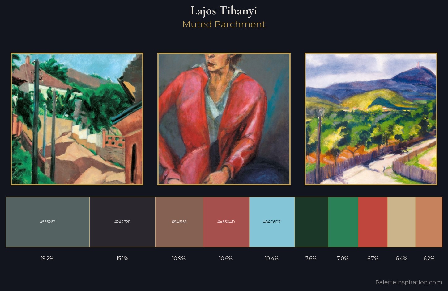 Lajos Tihanyi Palette 2 — Muted Parchment