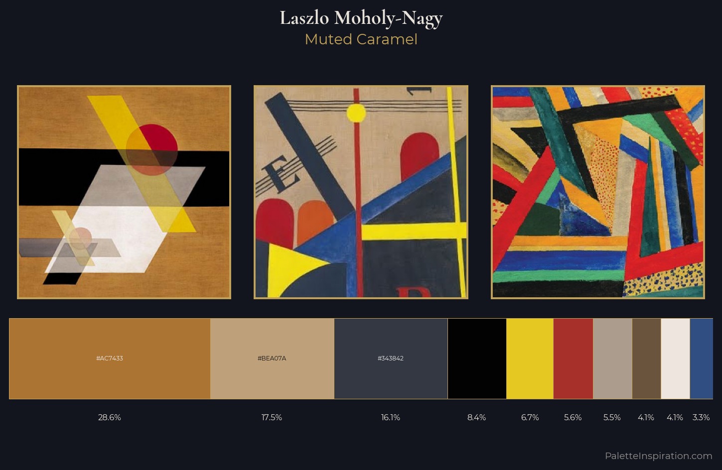 Laszlo Moholy-Nagy Palette 6 — Muted Caramel