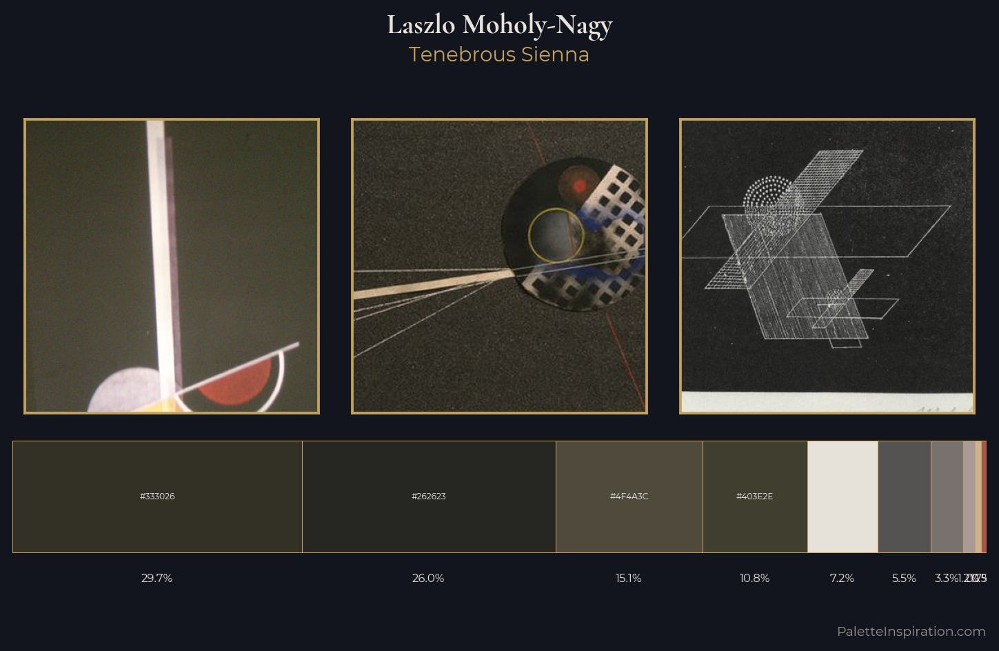 Laszlo Moholy-Nagy Palette 7 — Tenebrous Sienna