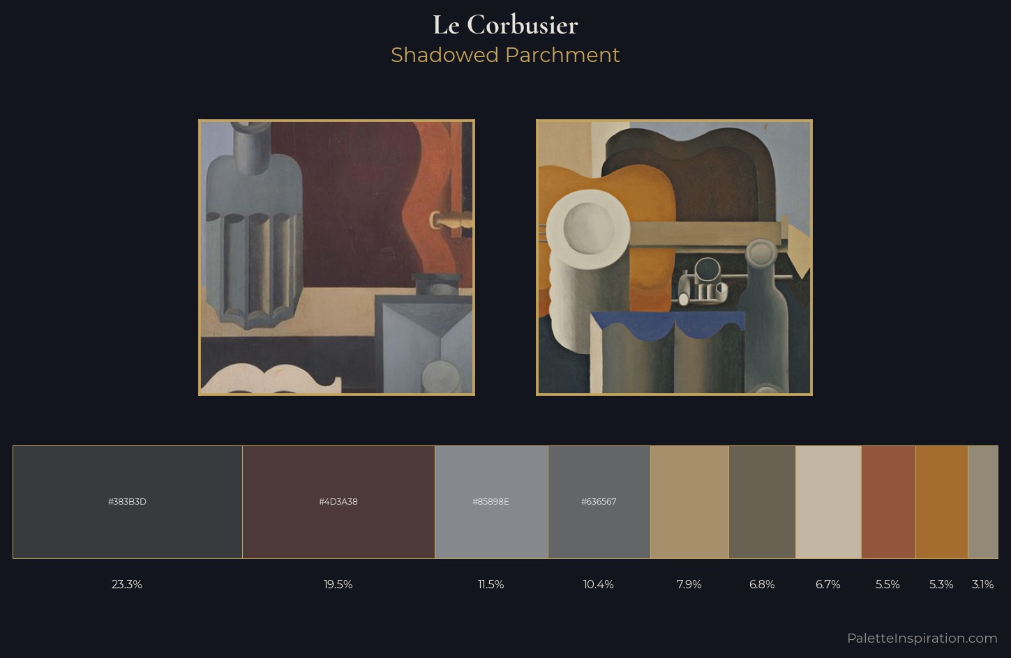 Le Corbusier Palette 5 — Shadowed Parchment
