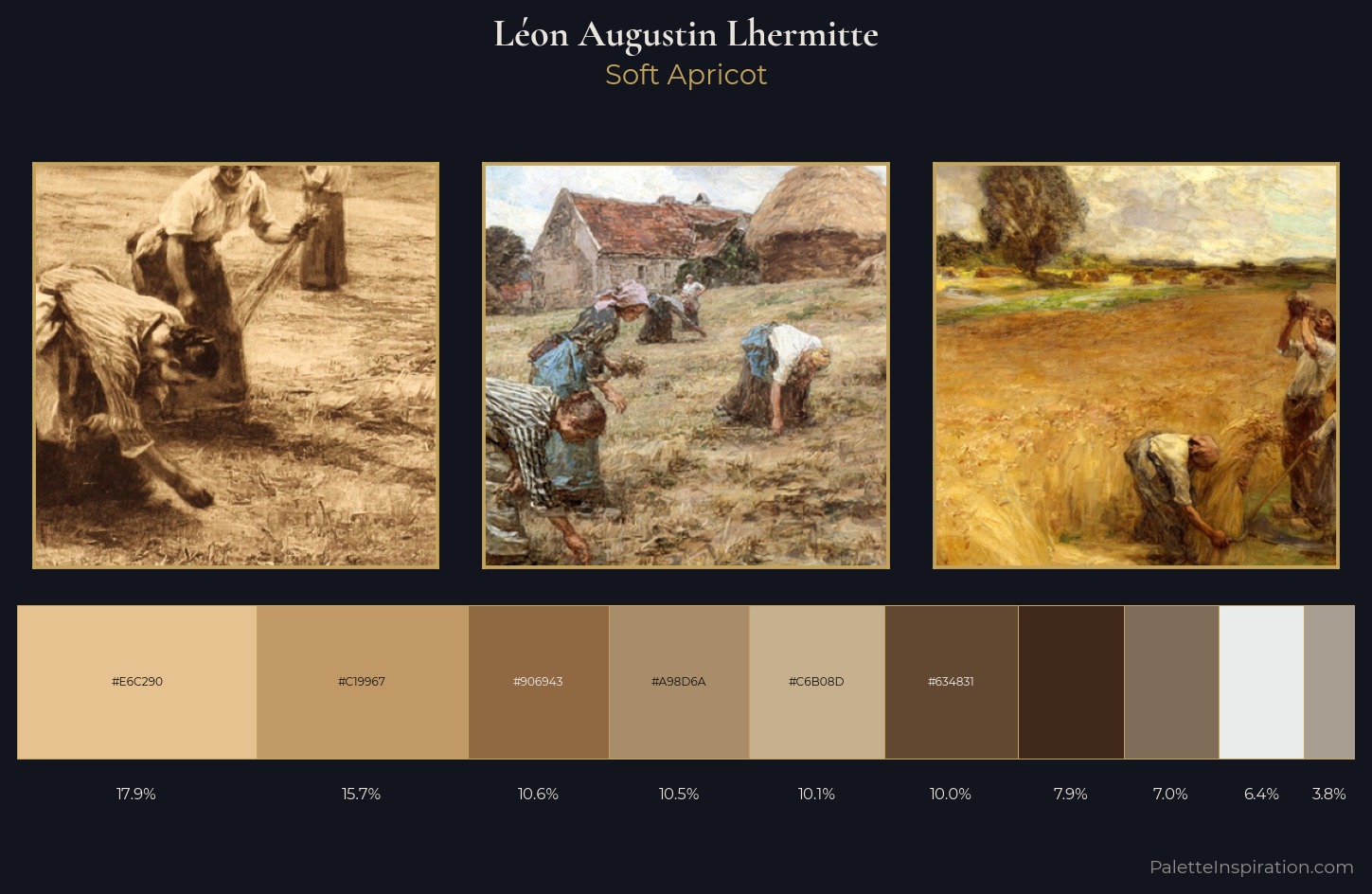 Léon Augustin Lhermitte Palette 1 — Soft Apricot