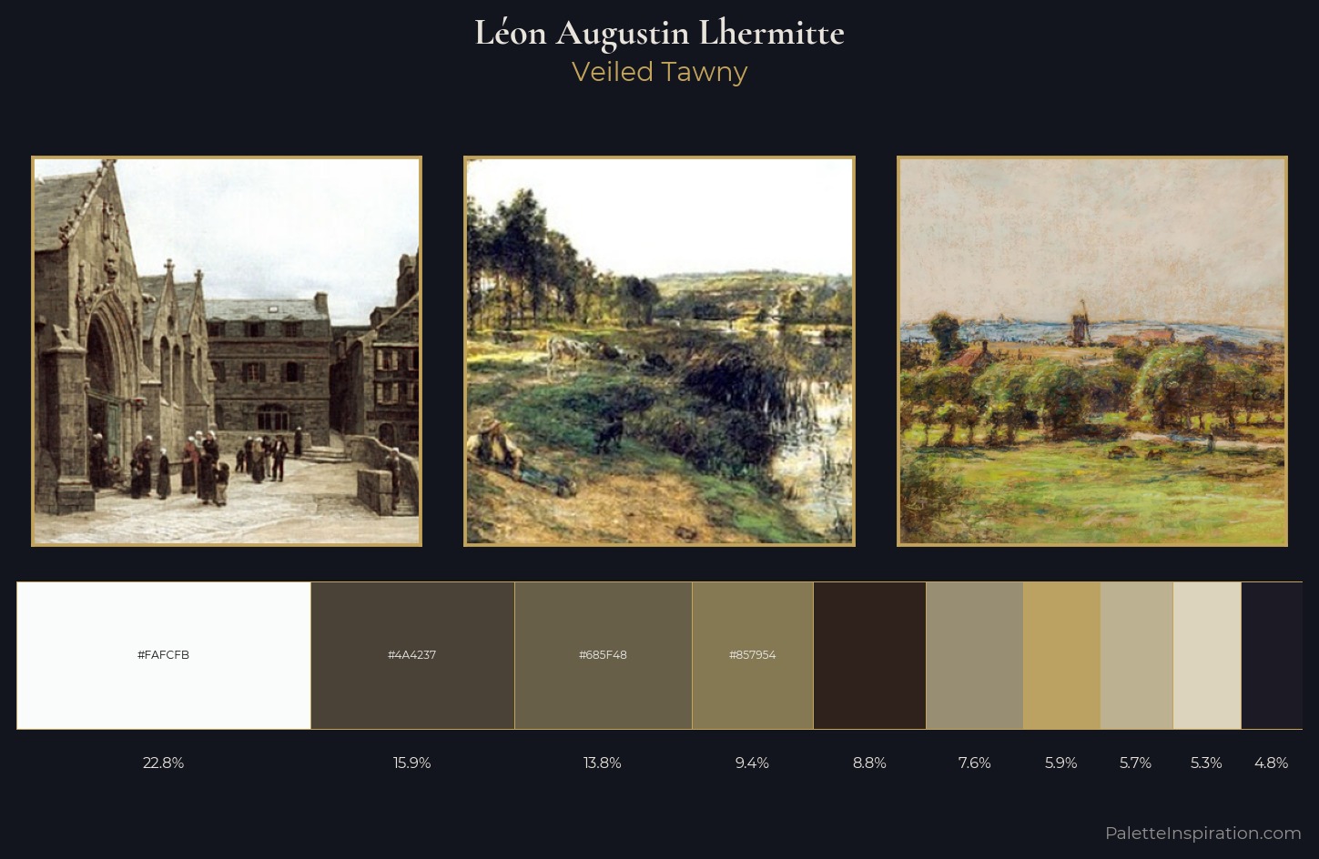 Léon Augustin Lhermitte Palette 5 — Veiled Tawny