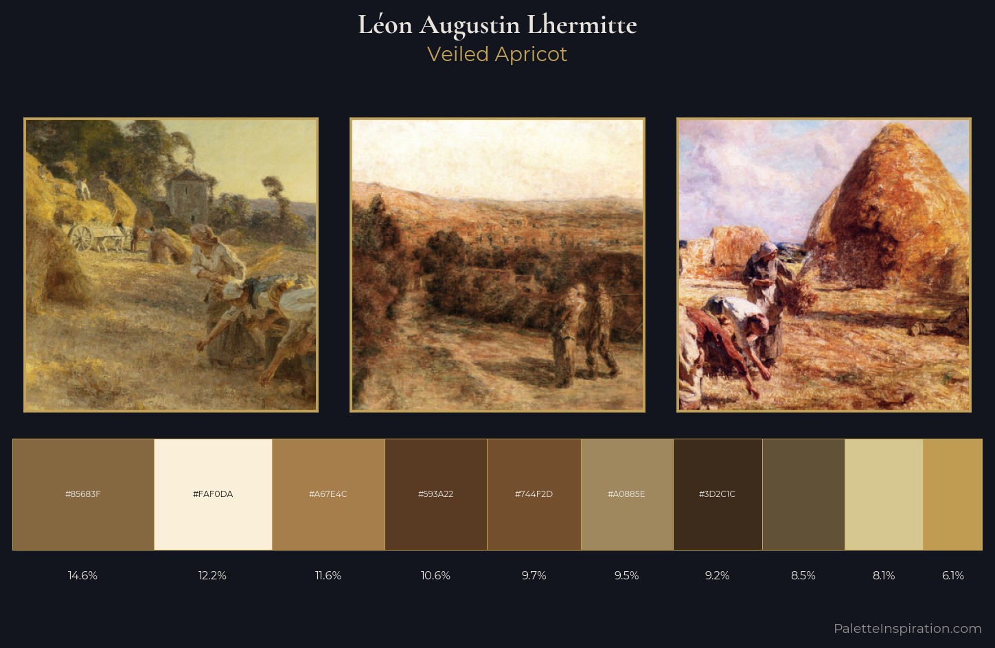 Léon Augustin Lhermitte Palette 6 — Veiled Apricot