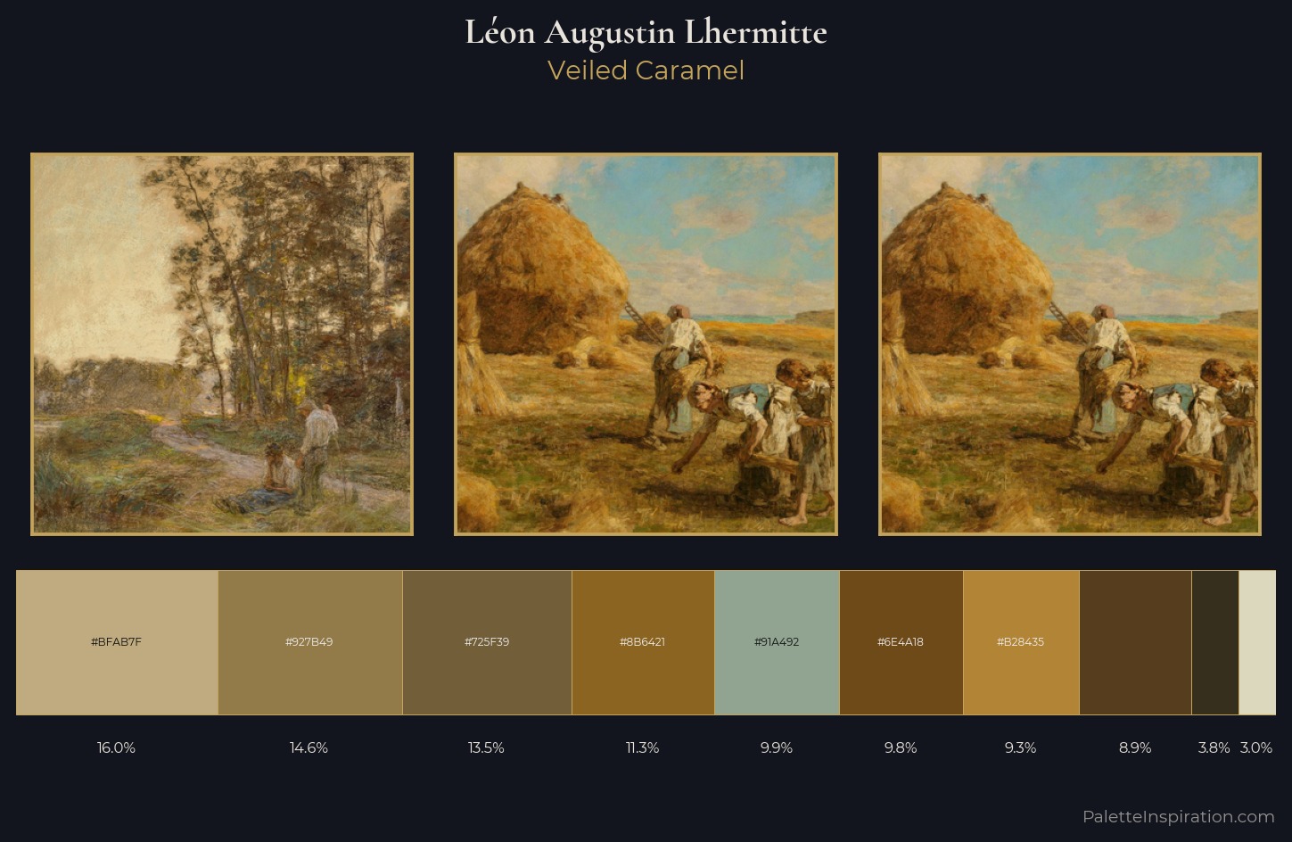 Léon Augustin Lhermitte Palette 7 — Veiled Caramel