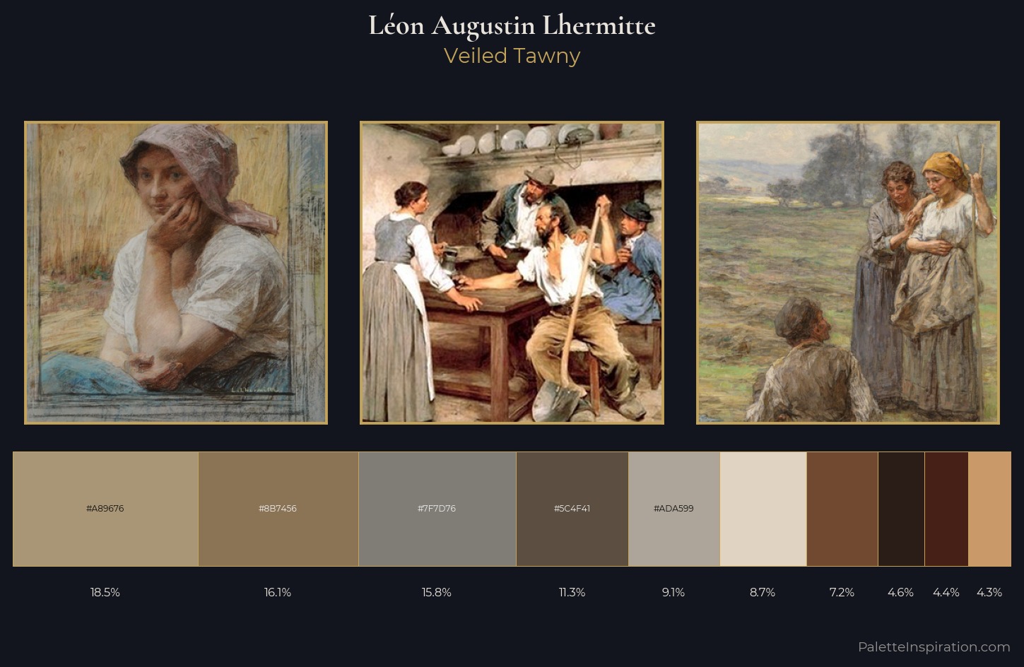 Léon Augustin Lhermitte Palette 9 — Veiled Tawny