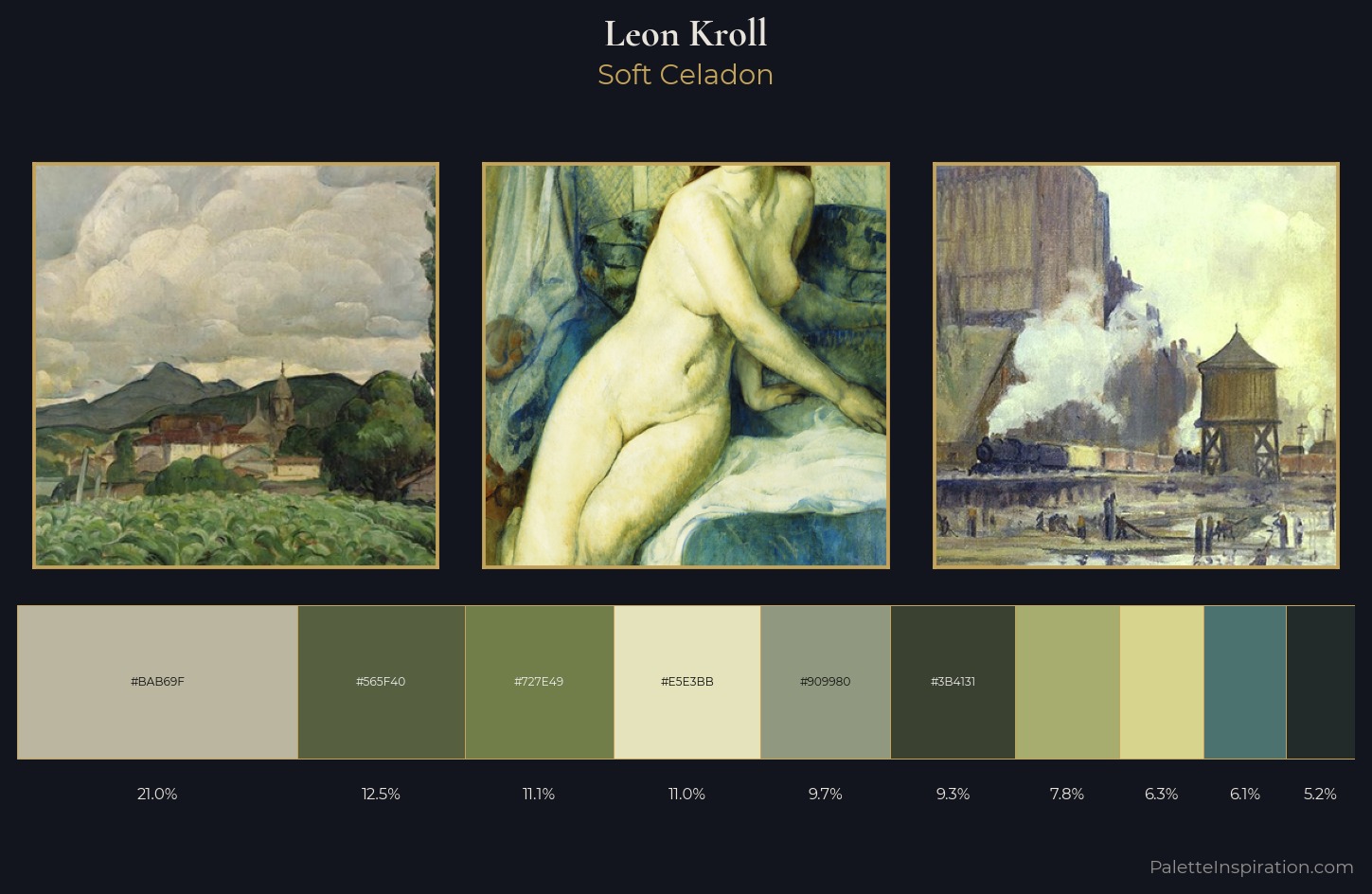 Leon Kroll Palette 1 — Soft Celadon
