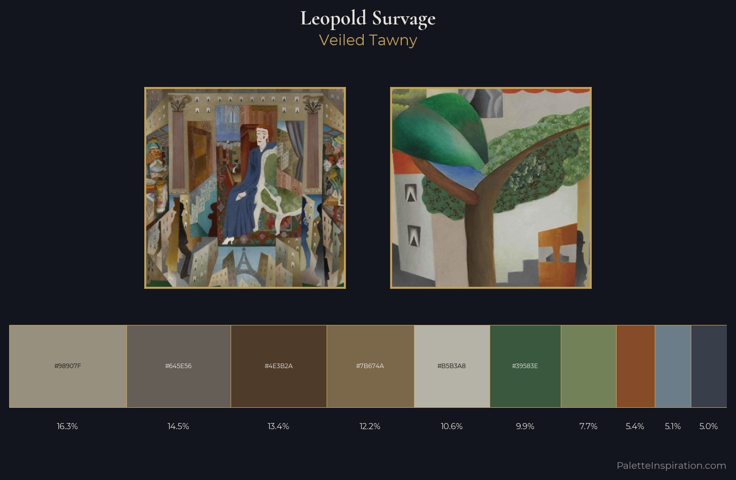 Leopold Survage Palette 4 — Veiled Tawny