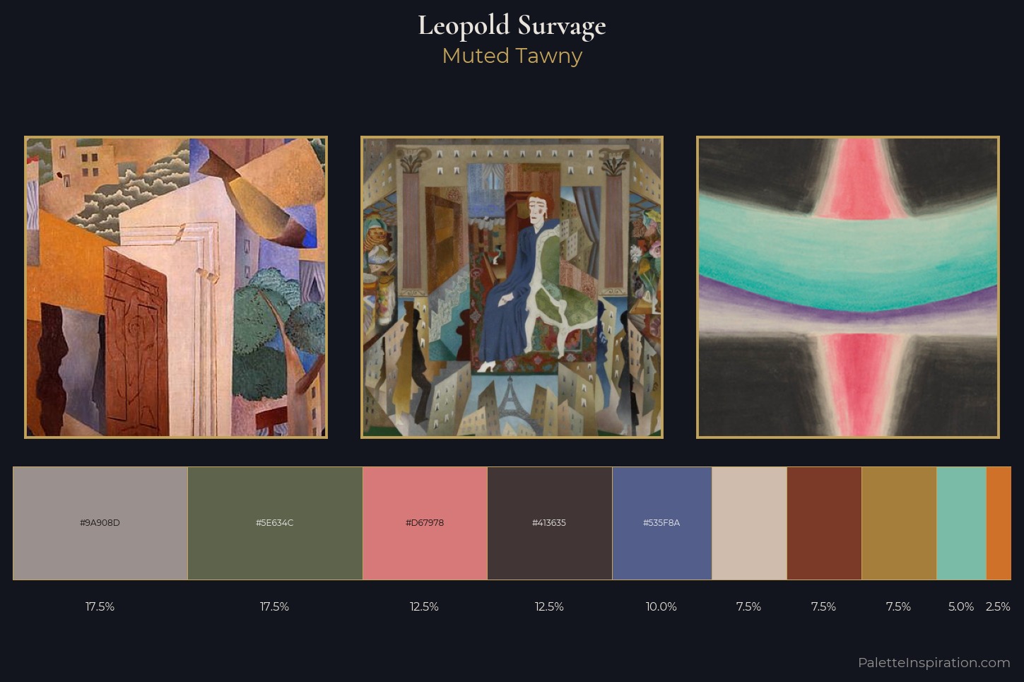Leopold Survage Master Palette — Muted Tawny