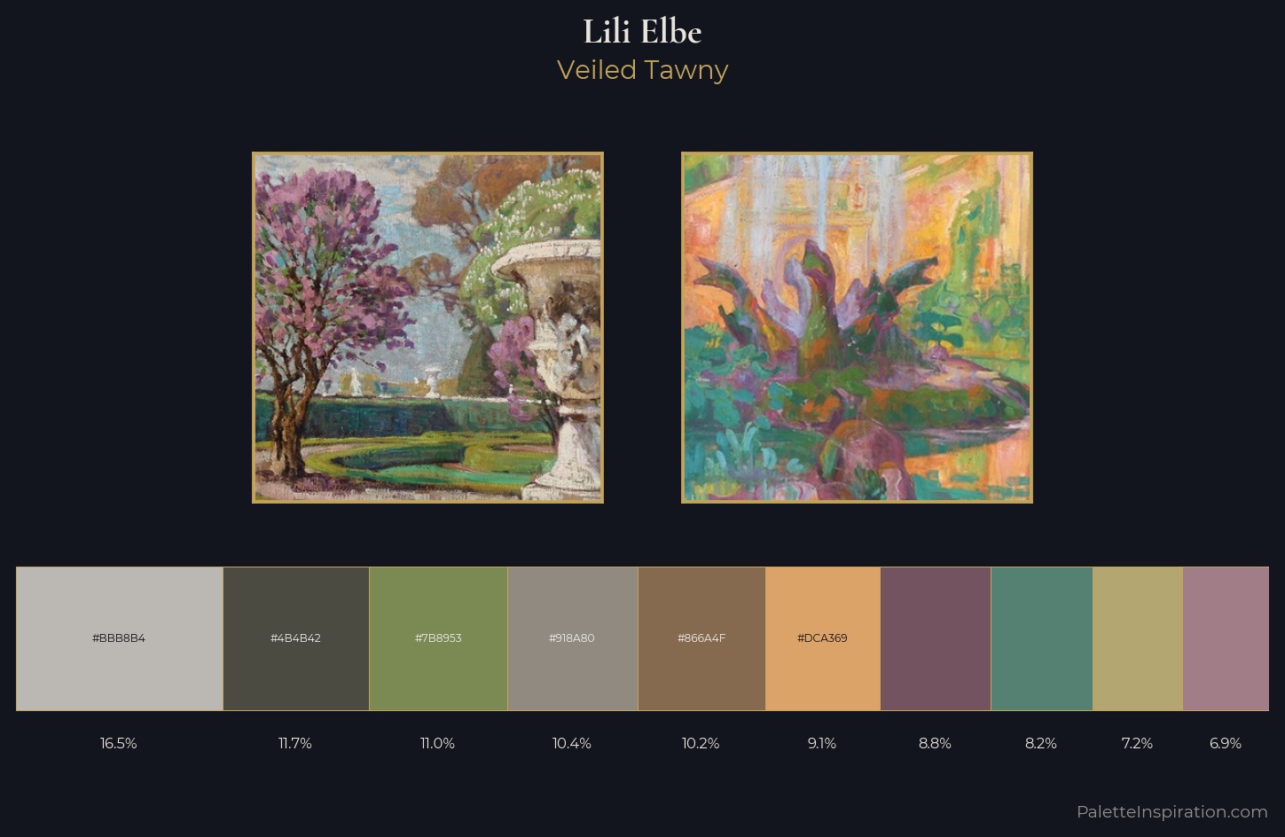 Lili Elbe Palette 2 — Veiled Tawny