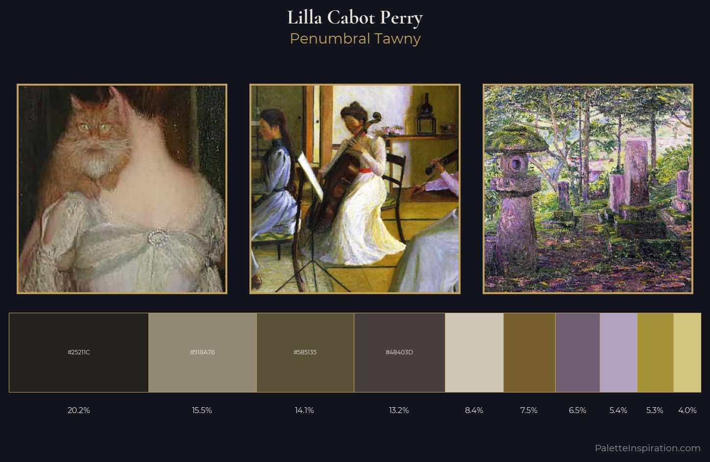 Lilla Cabot Perry Palette 7 — Penumbral Tawny