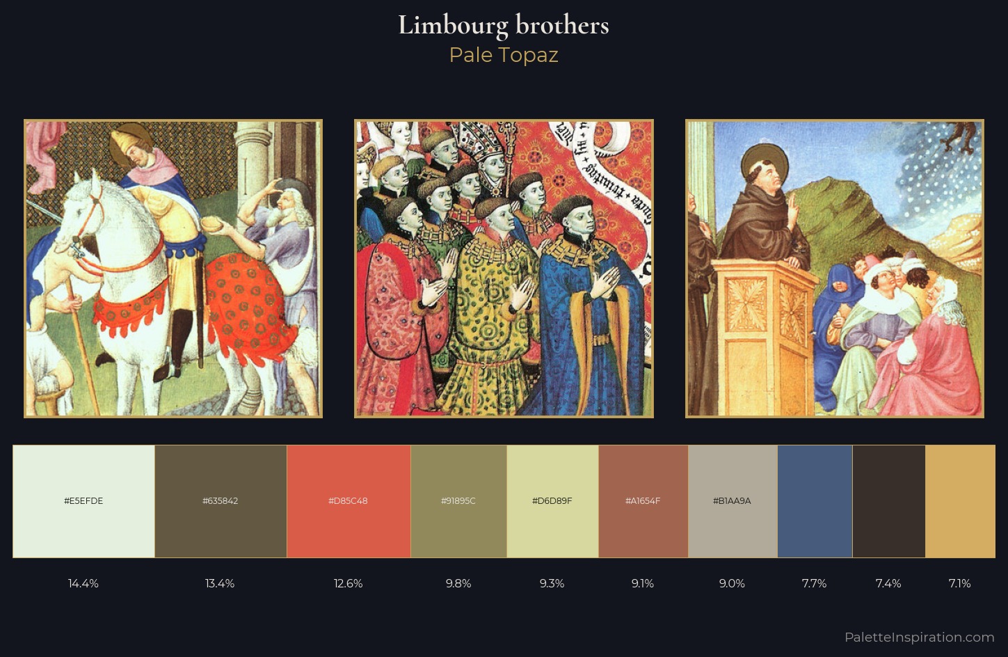 Limbourg brothers Palette 1 — Pale Topaz