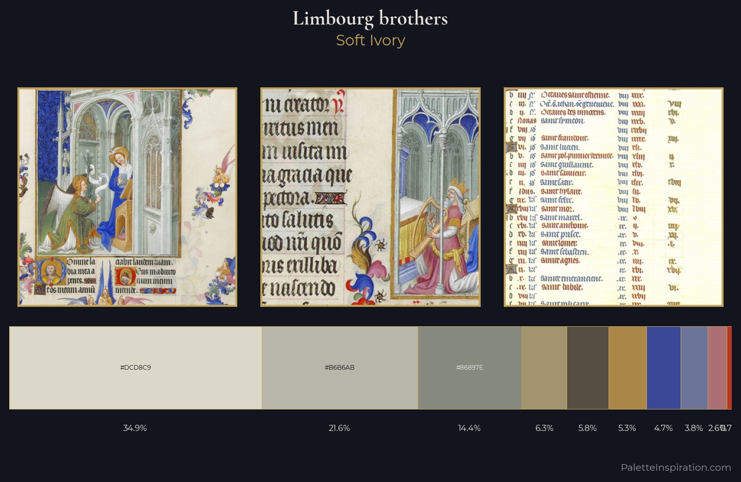 Limbourg brothers Palette 2 — Soft Ivory