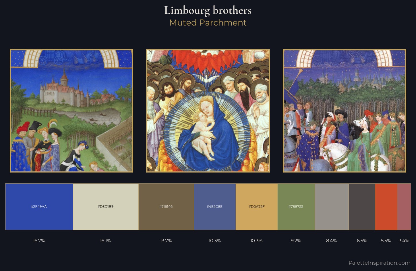Limbourg brothers Palette 6 — Muted Parchment