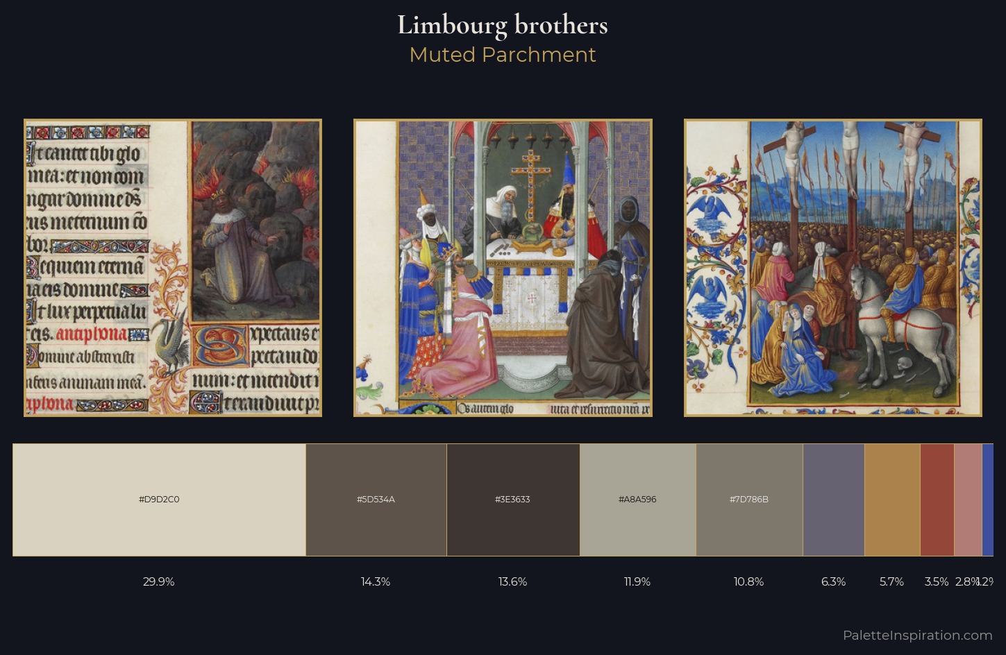 Limbourg brothers Palette 7 — Muted Parchment