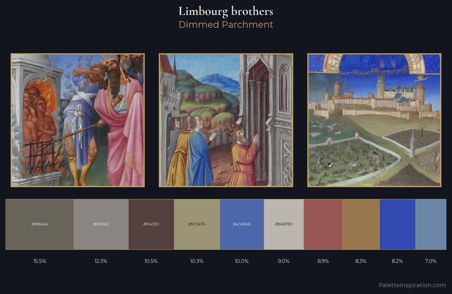 Limbourg brothers Palette 8 — Dimmed Parchment