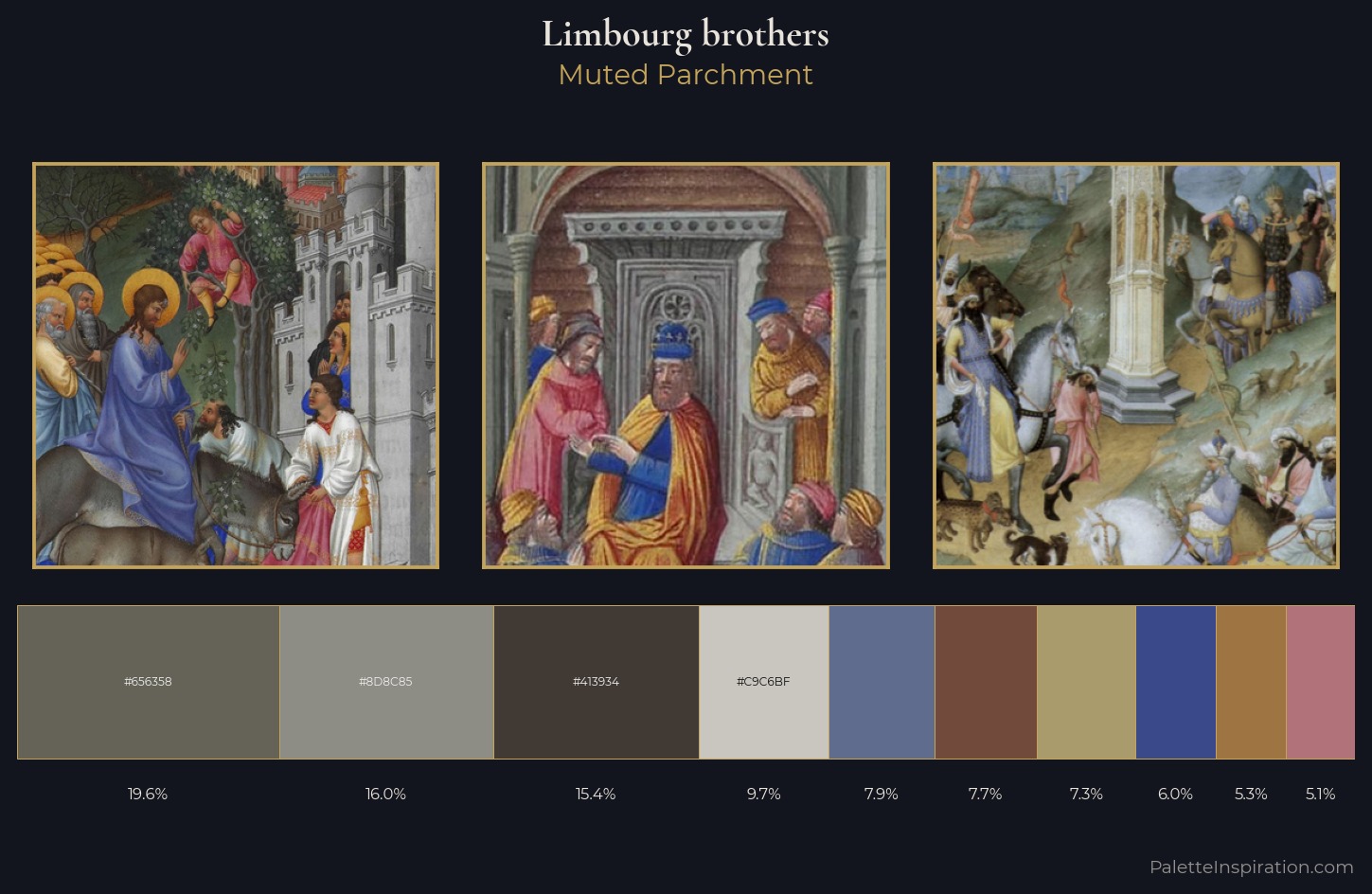 Limbourg brothers Palette 9 — Muted Parchment