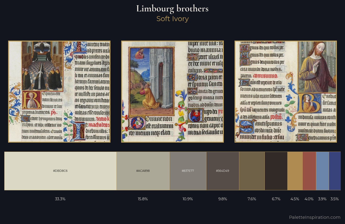 Limbourg brothers Palette 10 — Soft Ivory