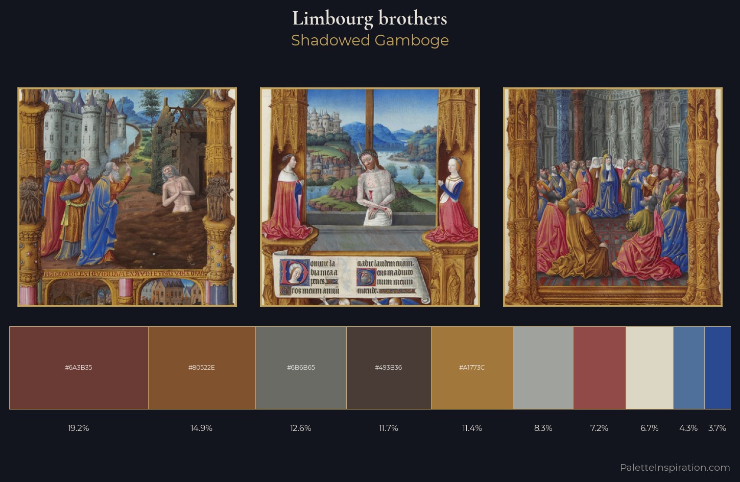 Limbourg brothers Palette 13 — Shadowed Gamboge