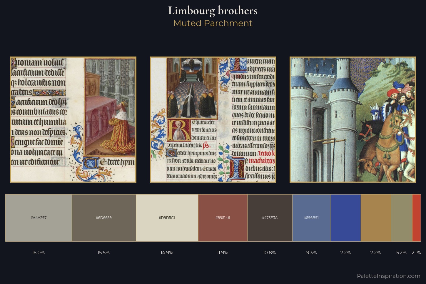 Limbourg brothers Master Palette — Muted Parchment