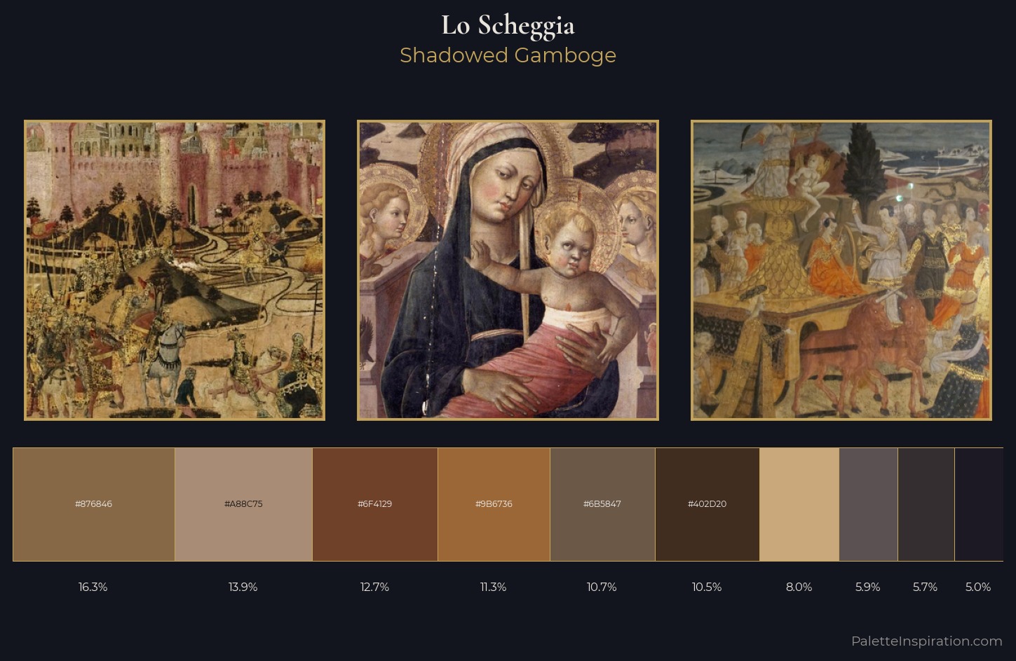 Lo Scheggia Palette 9 — Shadowed Gamboge