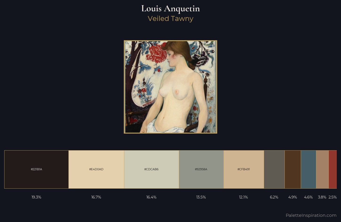 Louis Anquetin Palette 2 — Veiled Tawny