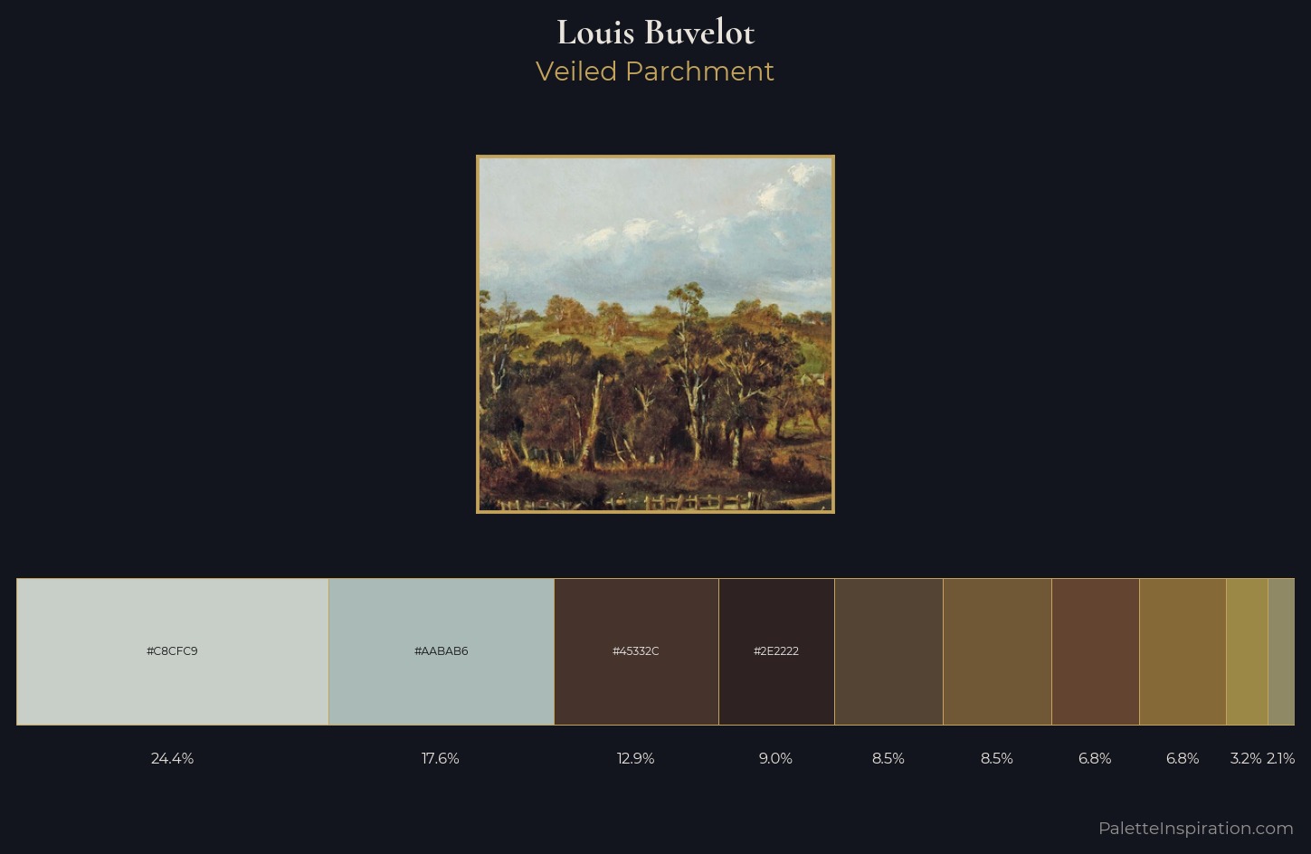Louis Buvelot Palette 2 — Veiled Parchment