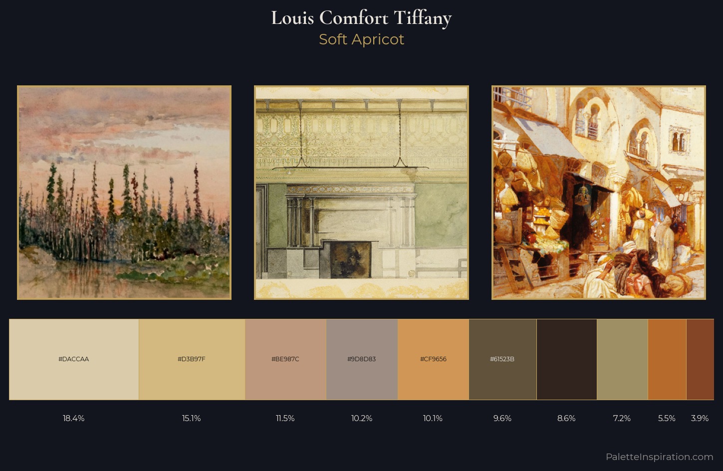 Louis Comfort Tiffany Palette 1 — Soft Apricot