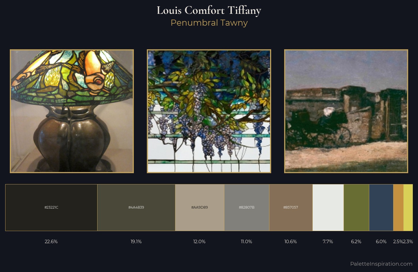 Louis Comfort Tiffany Palette 3 — Penumbral Tawny