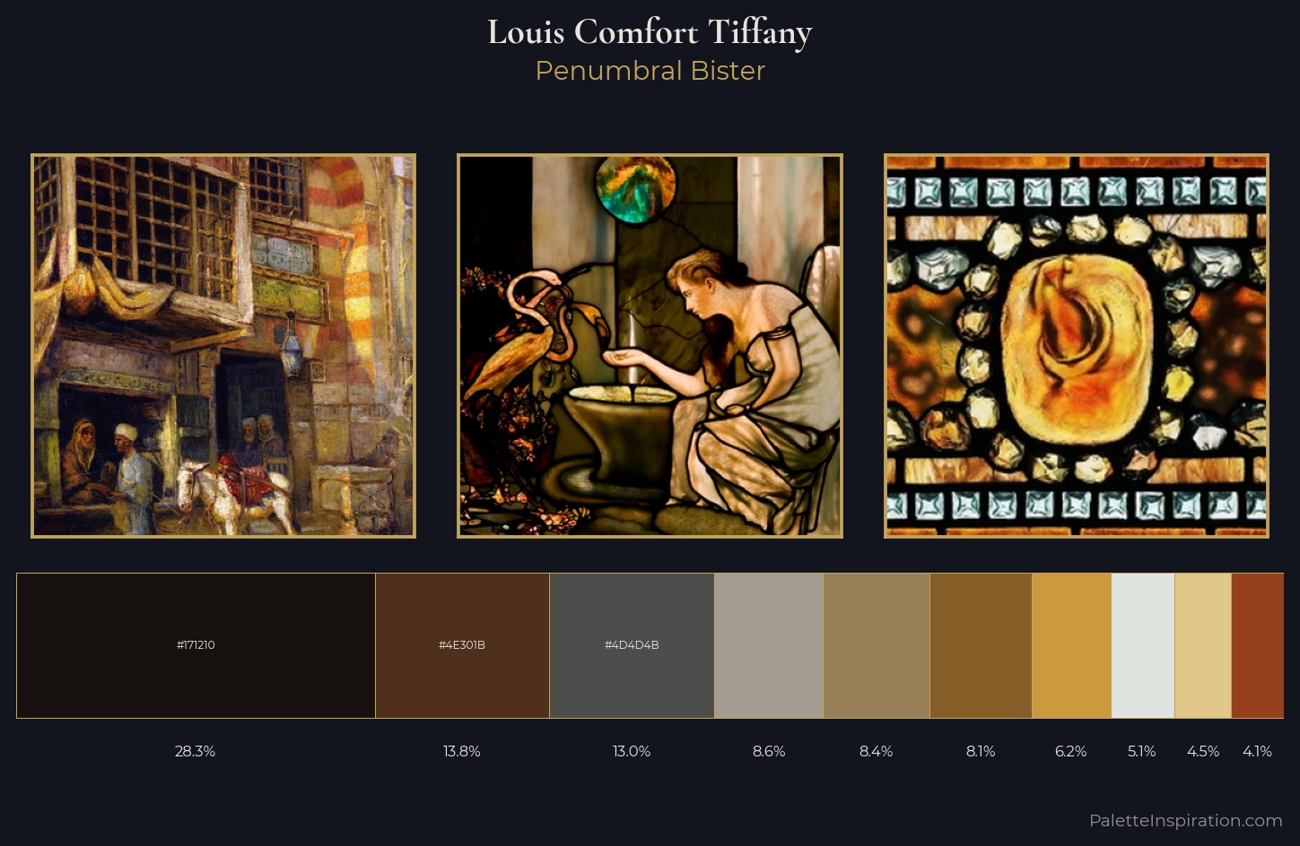 Louis Comfort Tiffany Palette 4 — Penumbral Bister