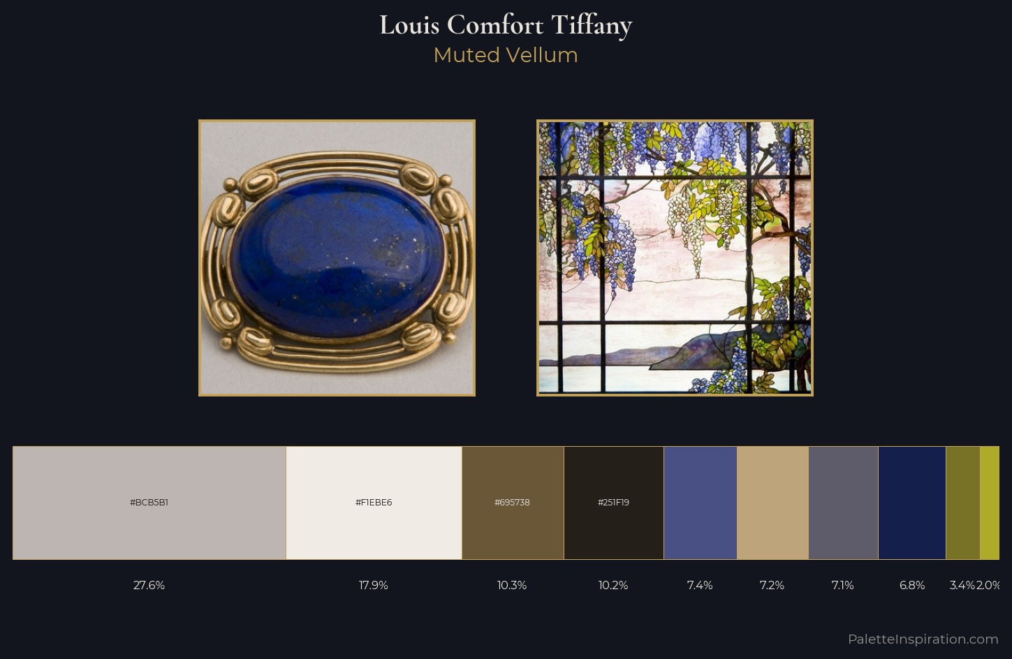 Louis Comfort Tiffany Palette 5 — Muted Vellum