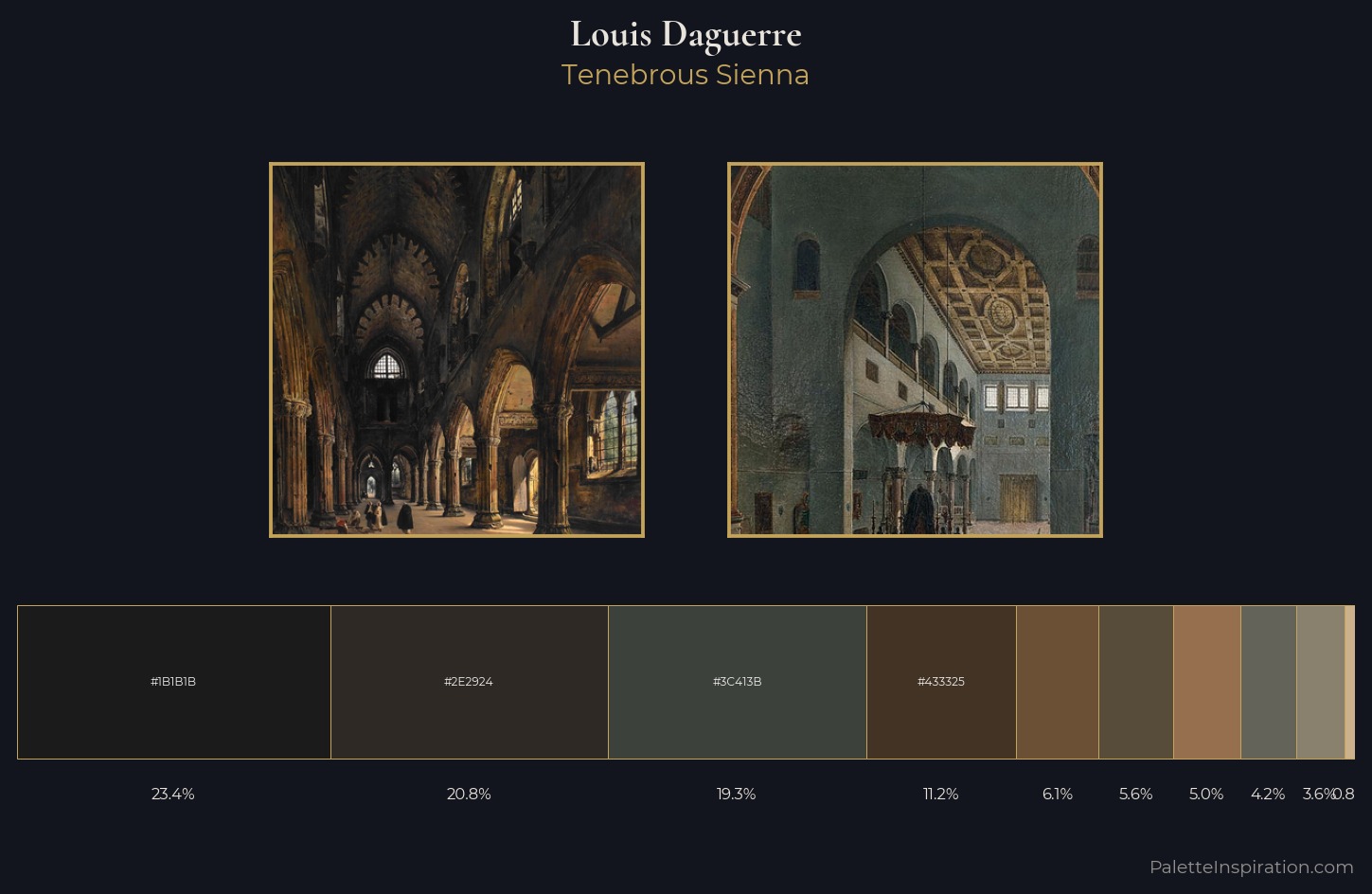 Louis Daguerre Palette 2 — Tenebrous Sienna