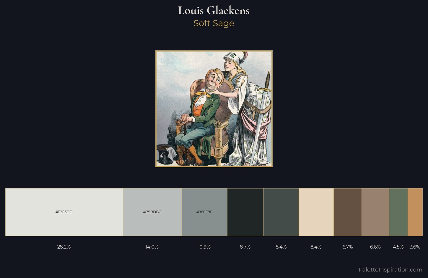 Louis Glackens Palette 3 — Soft Sage