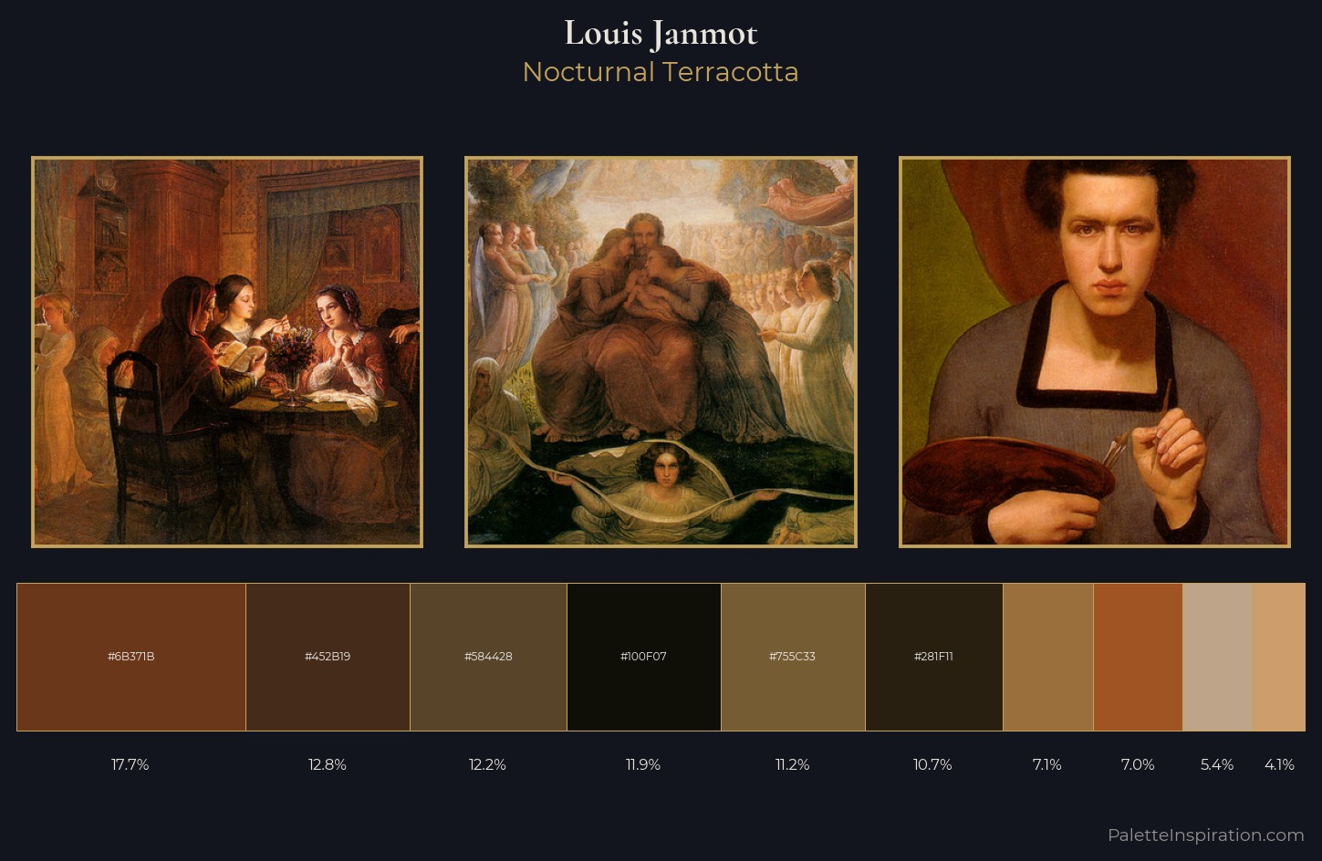 Louis Janmot Palette 5 — Nocturnal Terracotta