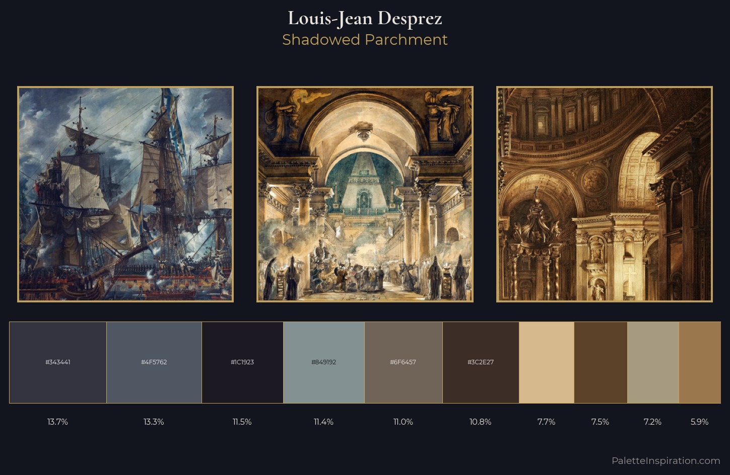 Louis-Jean Desprez Palette 5 — Shadowed Parchment