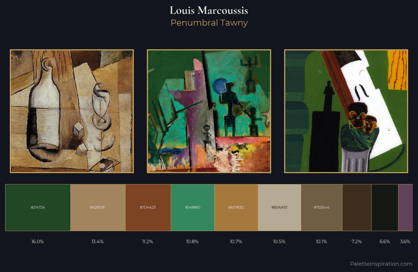 Louis Marcoussis Palette 7 — Penumbral Tawny