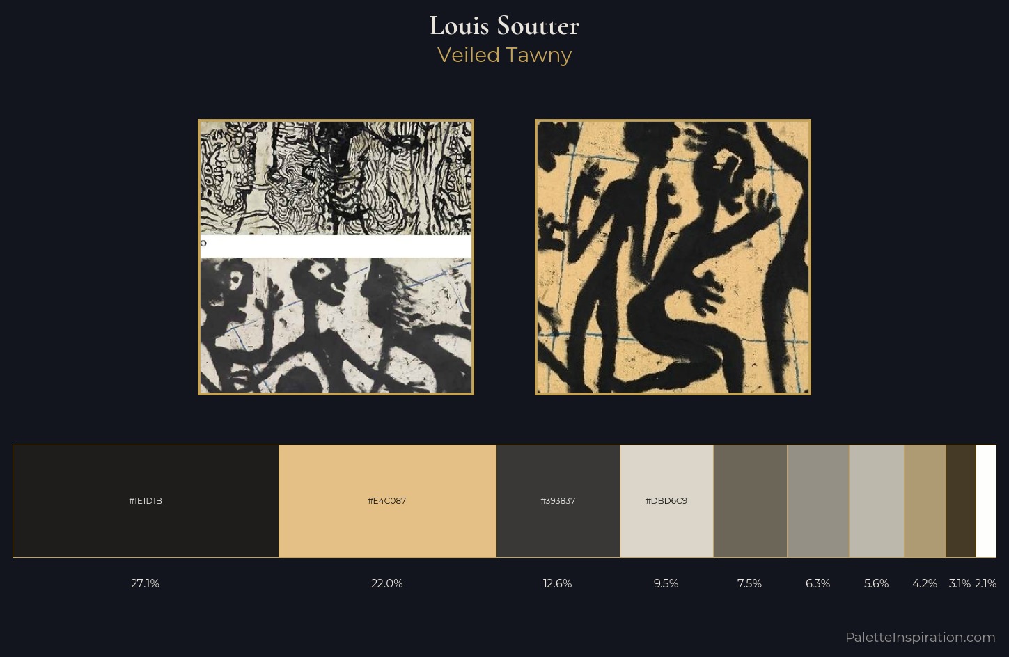 Louis Soutter Palette 1 — Veiled Tawny