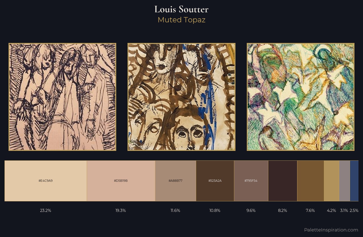 Louis Soutter Palette 2 — Muted Topaz