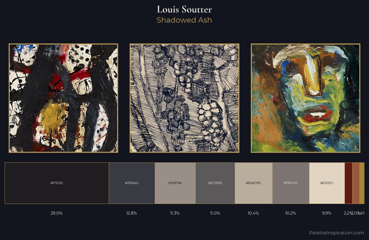 Louis Soutter Palette 3 — Shadowed Ash