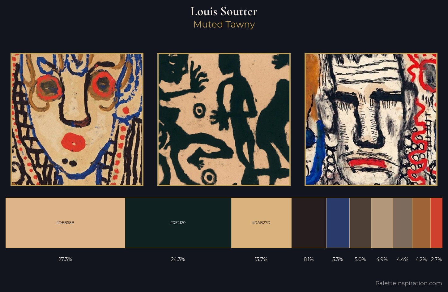 Louis Soutter Palette 4 — Muted Tawny