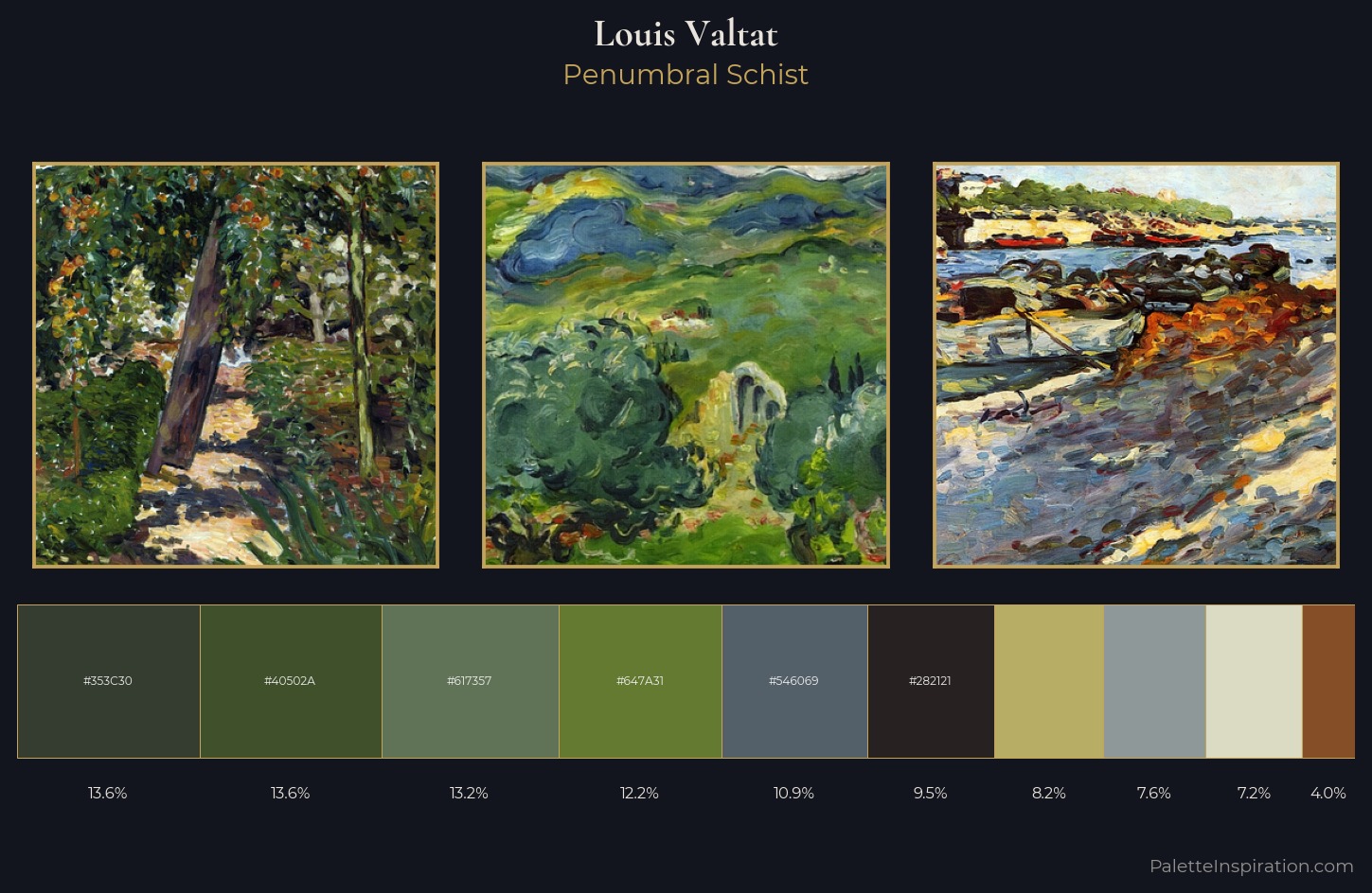 Louis Valtat Palette 5 — Penumbral Schist