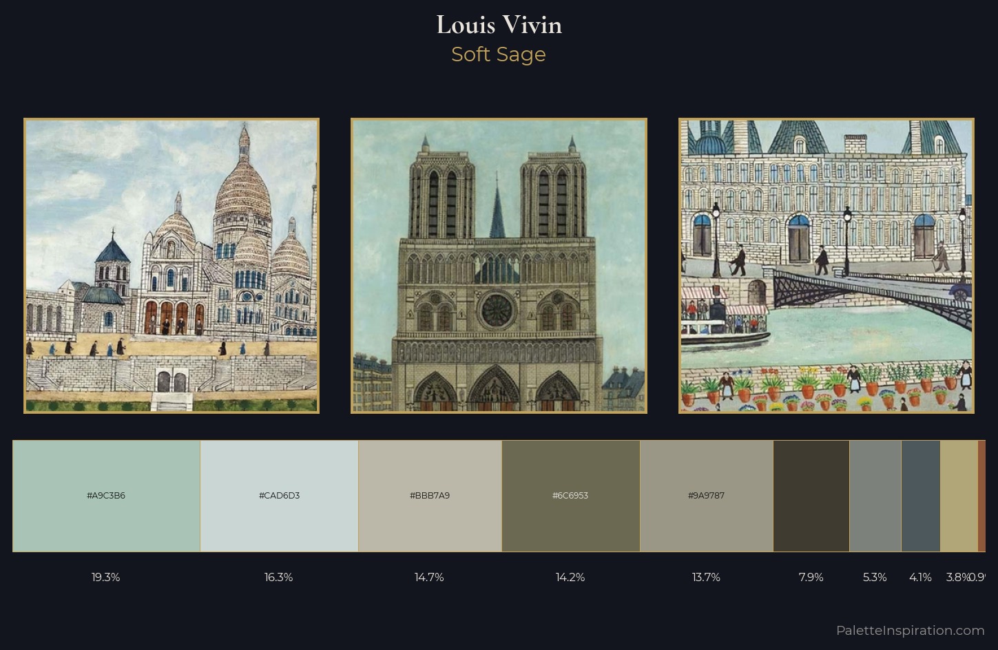Louis Vivin Palette 2 — Soft Sage