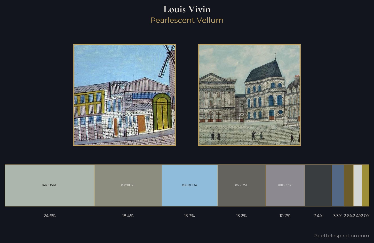 Louis Vivin Palette 3 — Pearlescent Vellum