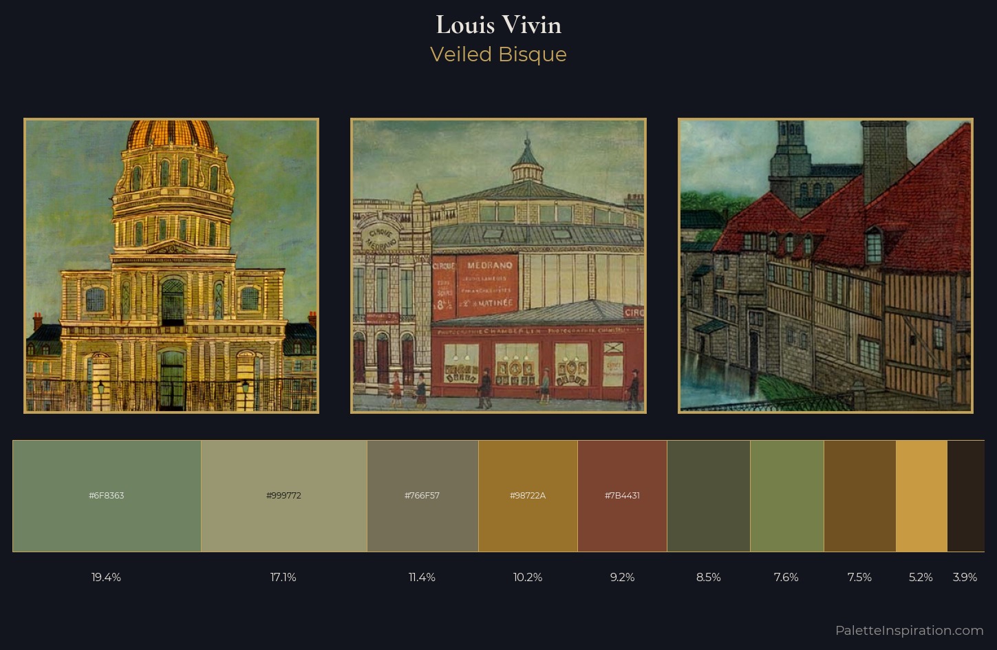 Louis Vivin Palette 6 — Veiled Bisque