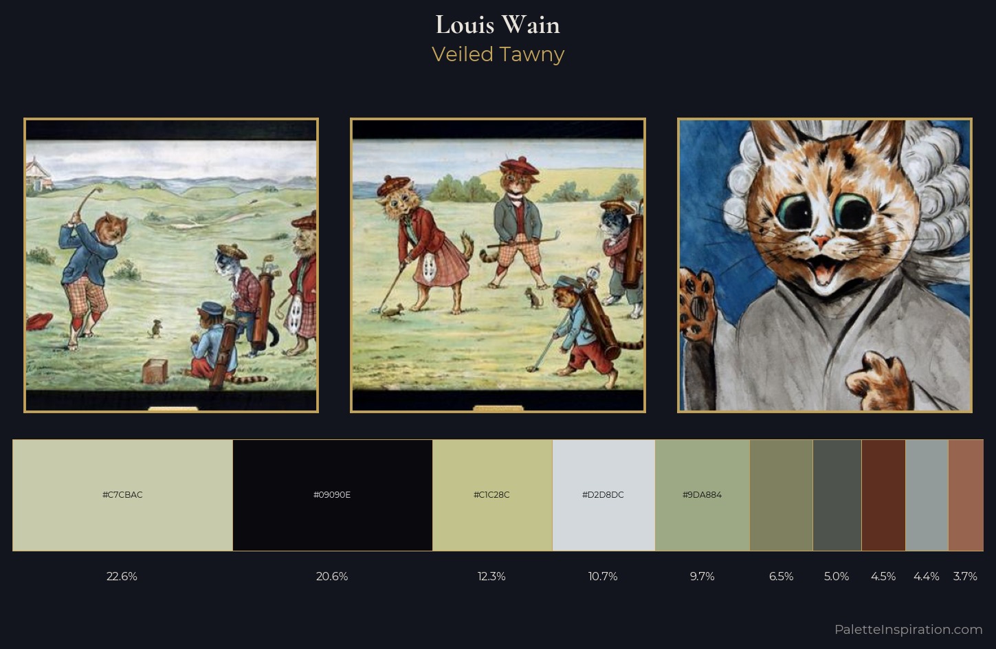 Louis Wain Palette 6 — Veiled Tawny