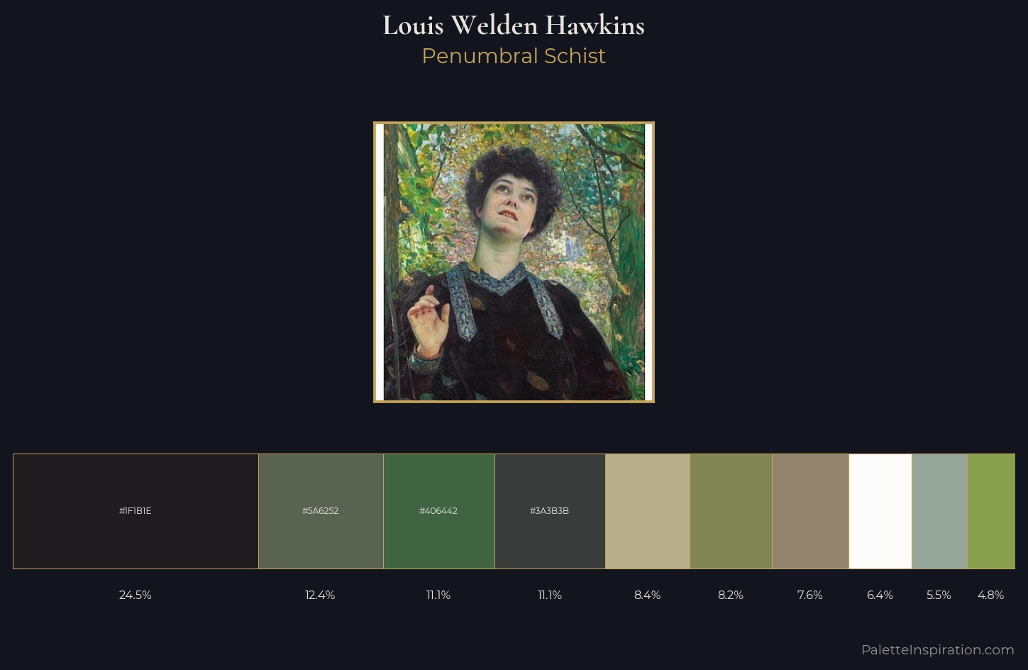 Louis Welden Hawkins Palette 2 — Penumbral Schist