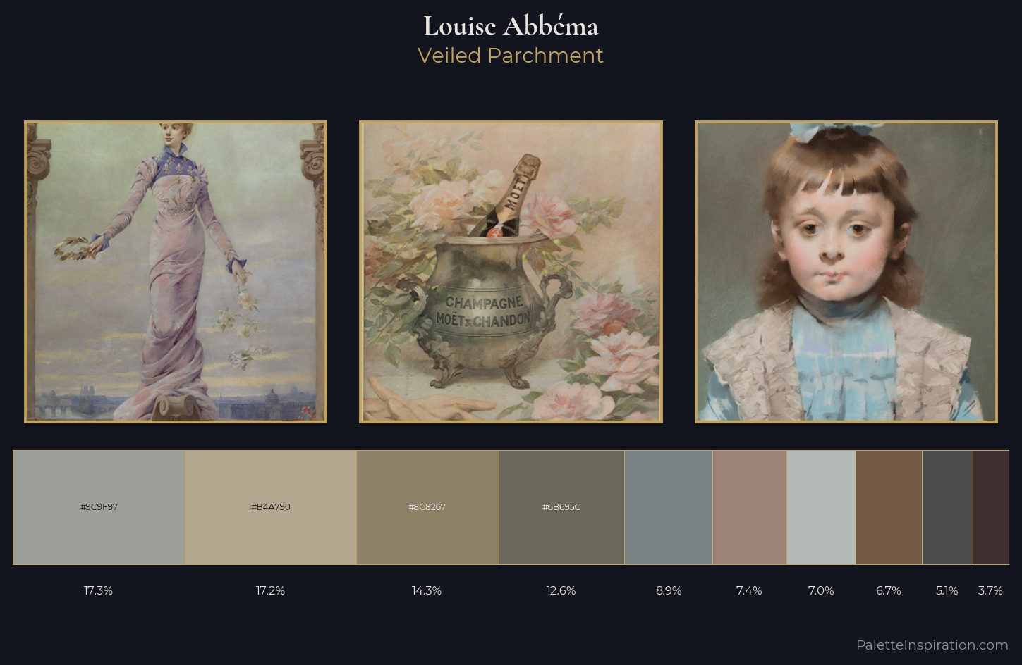 Louise Abbéma Palette 5 — Veiled Parchment