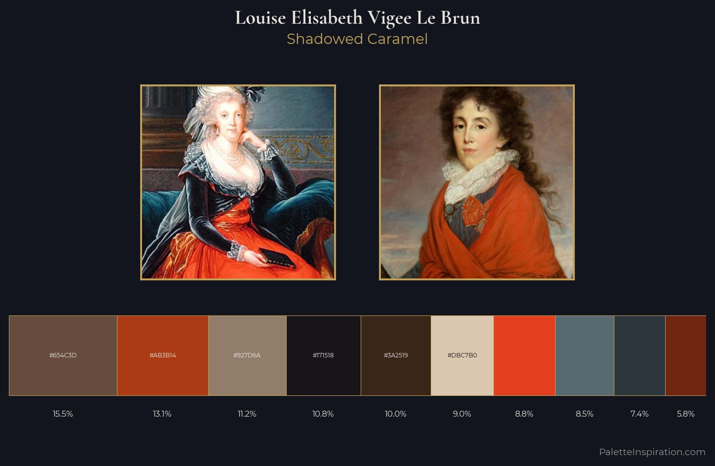 Louise Elisabeth Vigee Le Brun Palette 9 — Shadowed Caramel