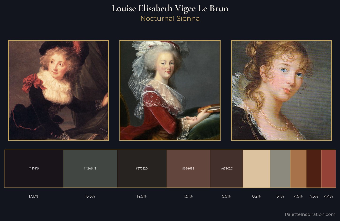 Louise Elisabeth Vigee Le Brun Palette 11 — Nocturnal Sienna