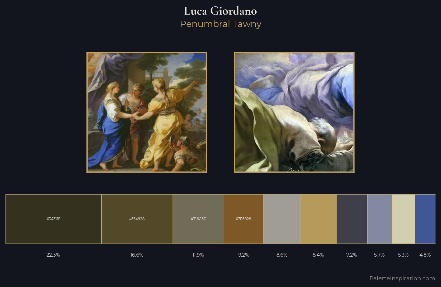 Luca Giordano Palette 3 — Penumbral Tawny