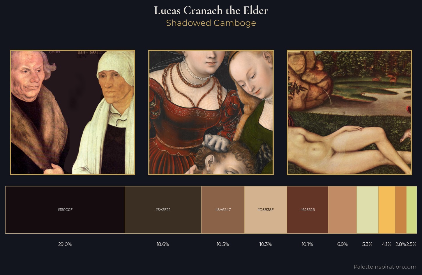 Lucas Cranach the Elder Palette 1 — Shadowed Gamboge